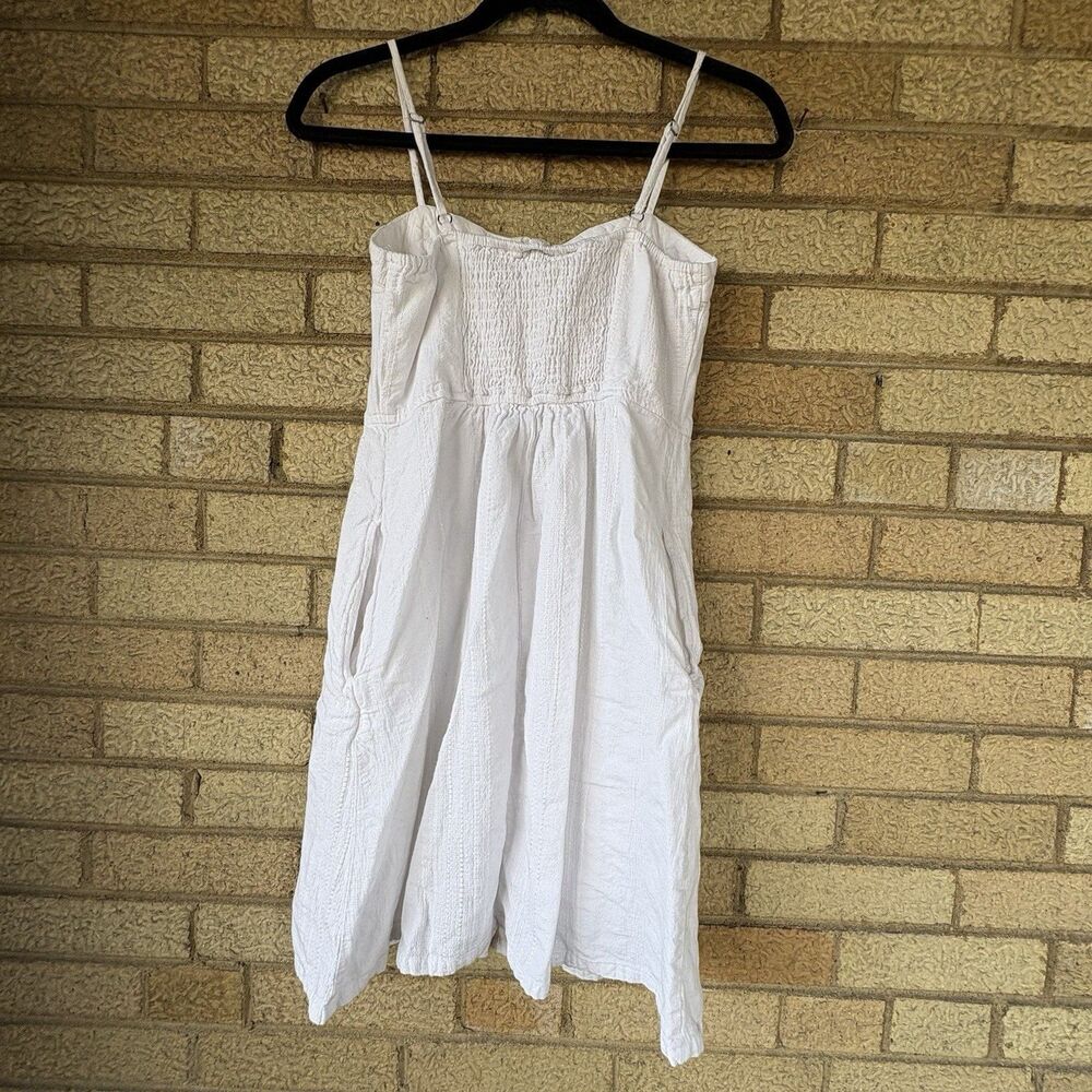 Universal Thread Women's White Button Front Square Neck Mini Dress XS w/ Pockets - Picture 5 of 8